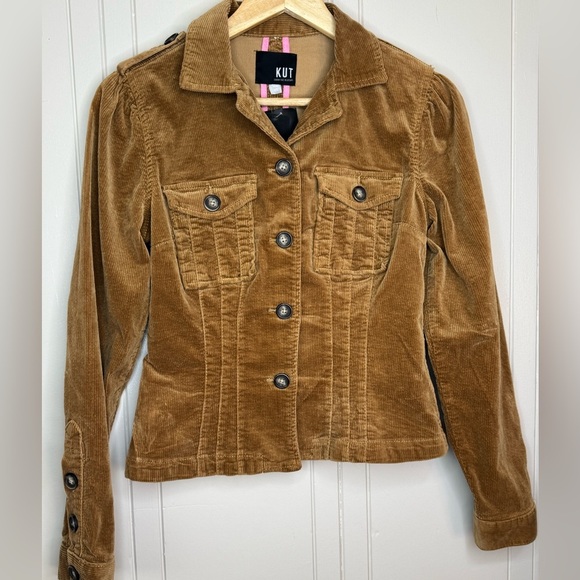 Kut from the Kloth Women's Camel Corduroy Jacket - Picture 14 of 15